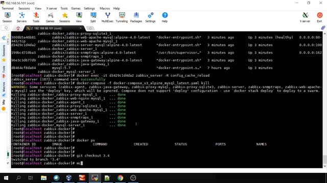 Zabbix Docker Containers