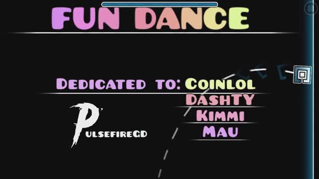 Fun dance by pulsefireGD|Harder level|Geometry dash|