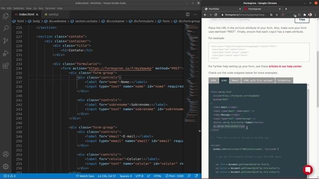 Frontend - Criando seu portfólio - 99 - Extra - Envio de e-mail