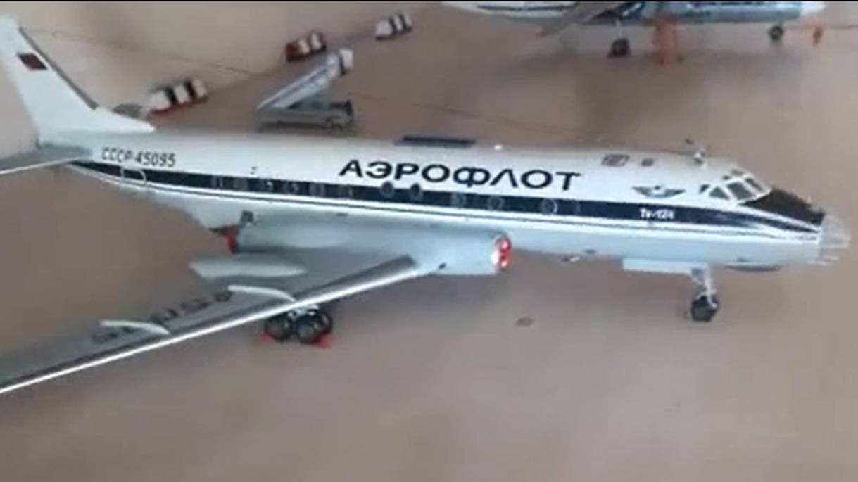 Ту-124Б в масштабе 1:72  (аэрофлот 80тых)