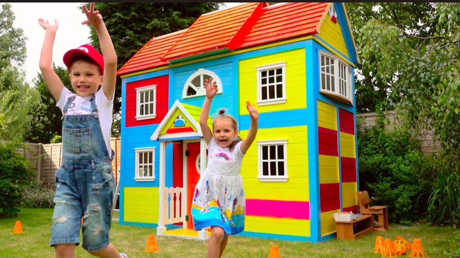 DIY 2 этажный ДОМ 4 комнатный для детей и РУМ ТУР   Mister Max