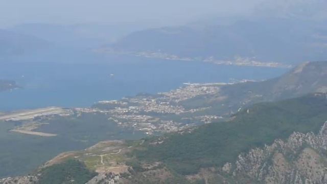 Aerial view on Tivat and Kotor (Montenegro)