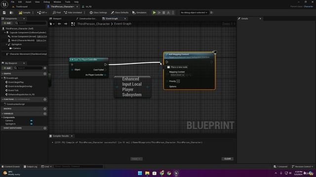 2.2. Add input movement into the Character