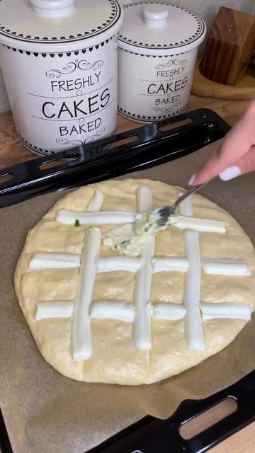 Чесночно-сырная лепёшка 🧀