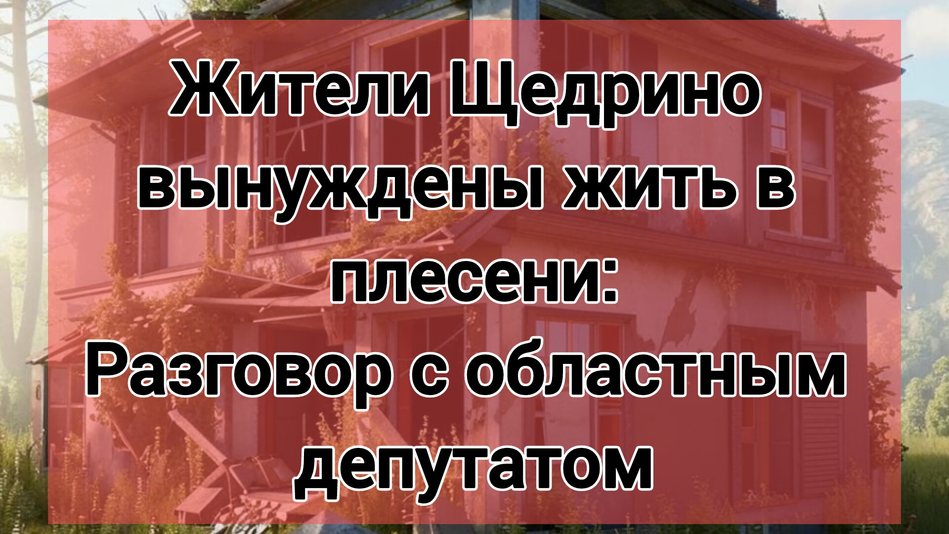 Жители Щедрино (Ярославская область) вынуждены жить в плесени. Разговор с областным депутатом.
