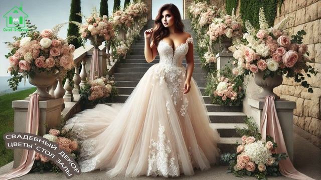 Свадебный декор оформление стола и зала цветами и композициями 💐👰🏻💘 выпуск (59)