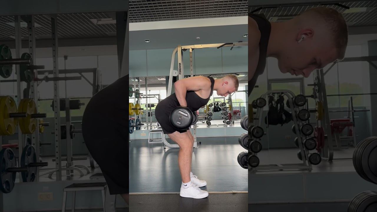 Тяга штанги в наклоне