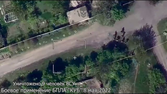 БПЛА «Куб» поражение группы военнослужащих ВСУ, Украина, СВО, май 2022