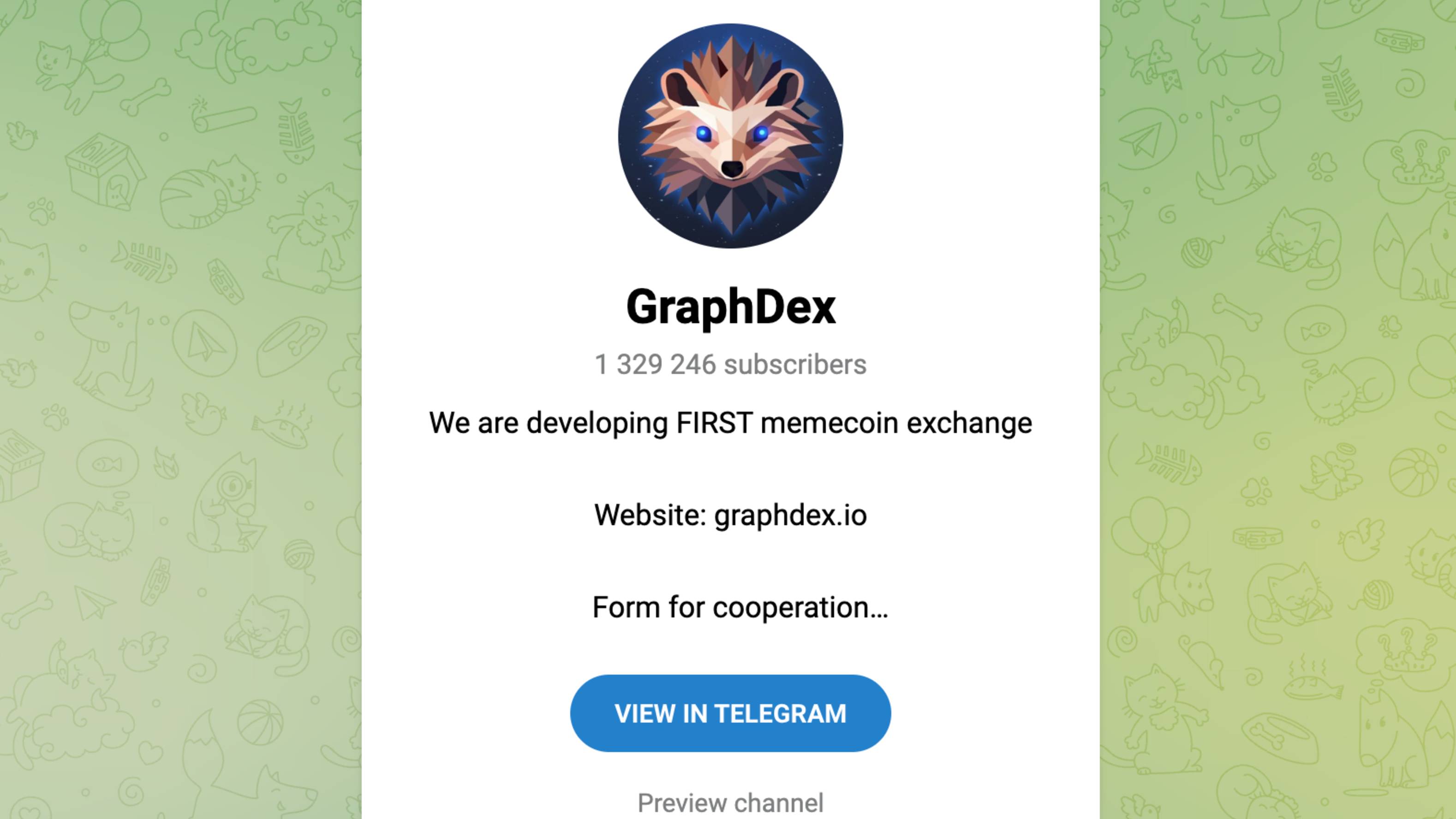 GraphDex - отзывы о боте в телеграм, листинг, цена за монету.