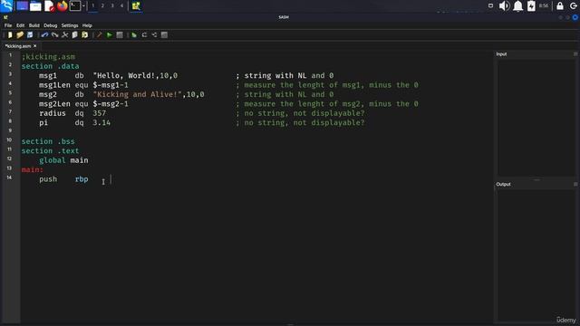 14 Writing our second 64Bit Assembly Program 1. Coding ASM file