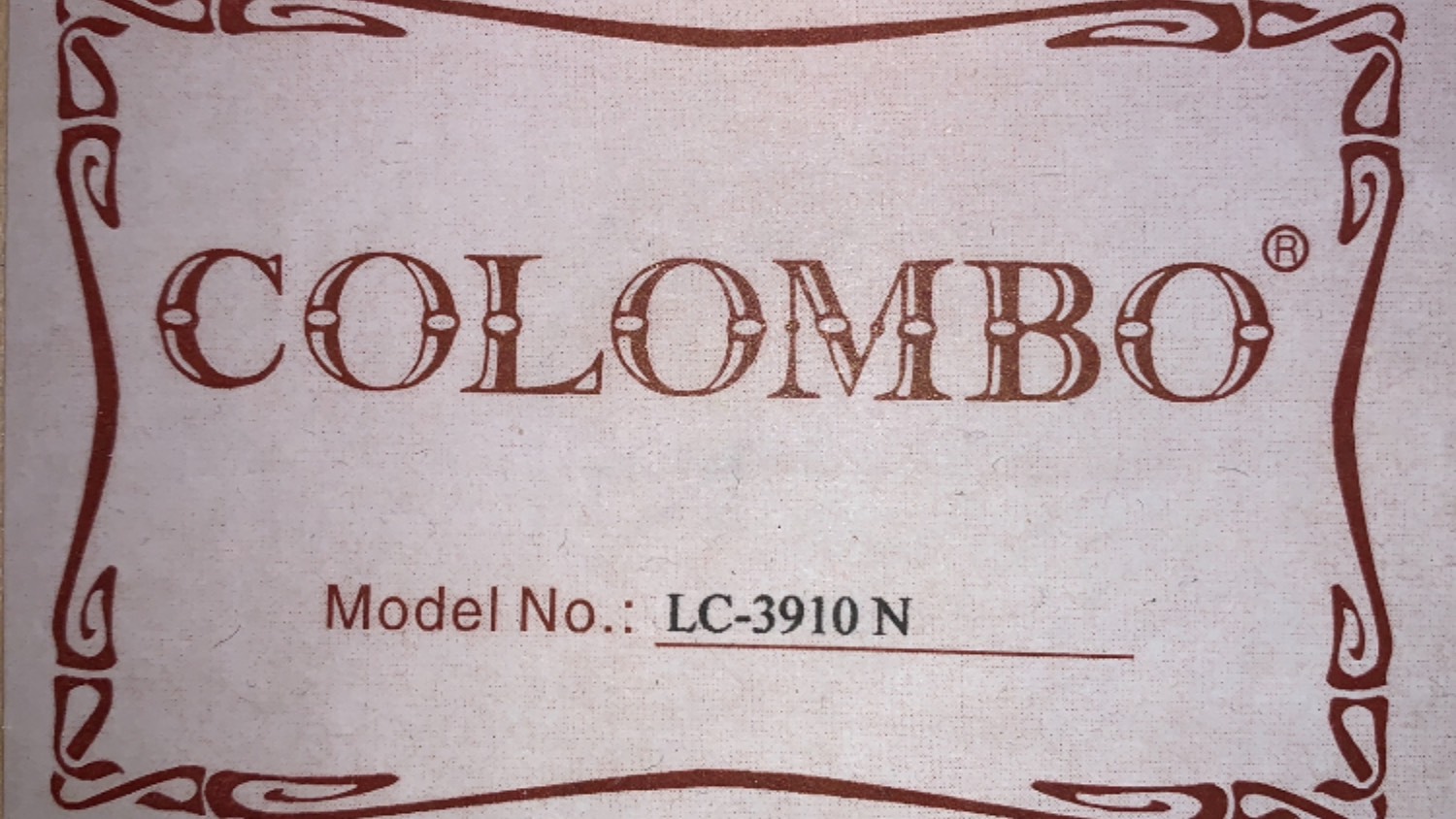 Гитара Colombo LC-3910N - Ночь ( гр.Любэ )