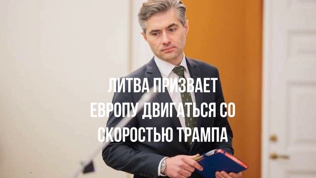 Литва призвает Европу двигаться со скоростью Трампа