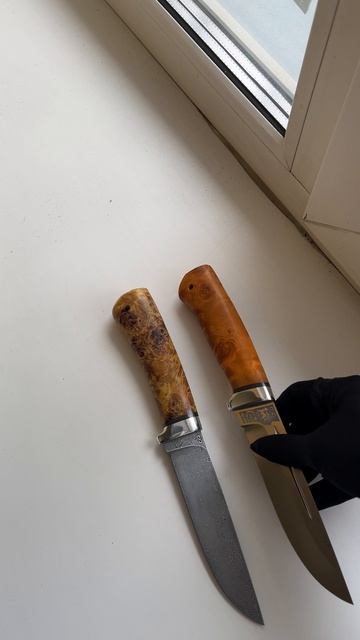 Бекас и Лиса с теплыми рукоятями из стабилизированного капа тополя