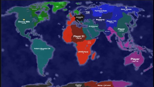 Alliance game on World map | Territorial. io #34