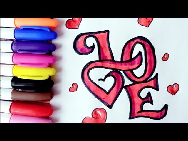 Как красиво написать слово Love/Любовь)