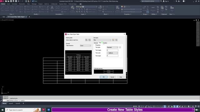 4. Create New Table Styles