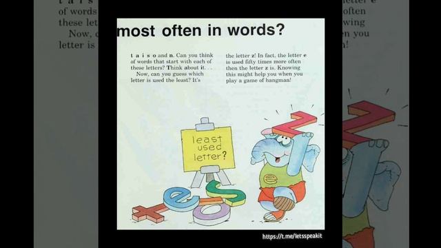 What letters are used most often in words?