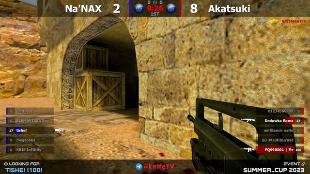 Финал турнира по CS 1.6 от проекта ""Молодежный Сервер"" [Na'NAX -vs- Akatsuki] 1map @kn1feTV