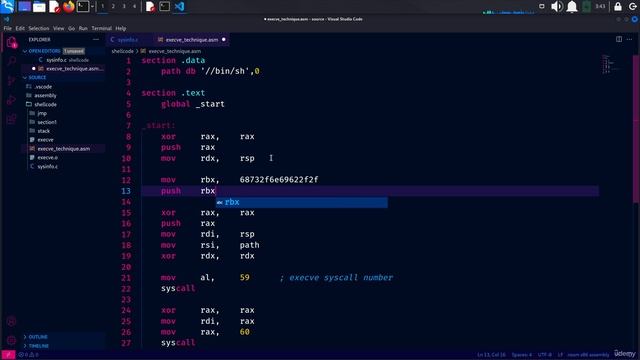 24. Execve Syscall Technique (Gaining Shell) 2. SHELL ACCESS GAINED