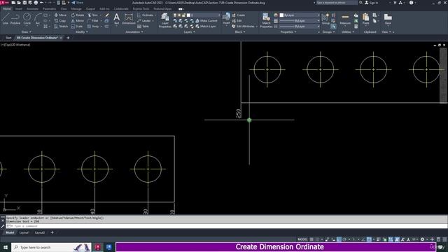 8. Create Dimension Ordinate