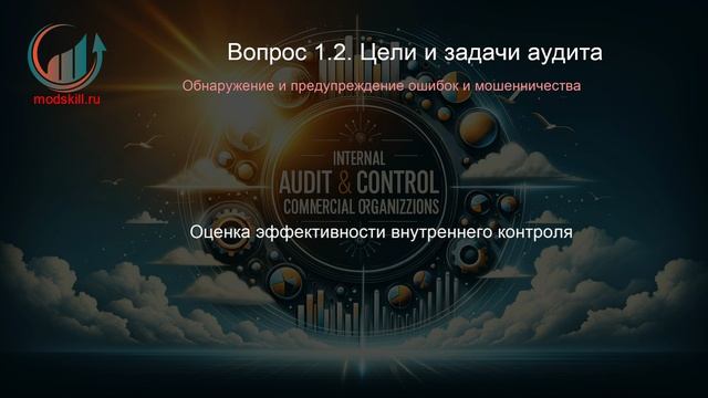 Внутренний аудит и контроль в коммерческих организациях. Профпереподготовка. Лекция.