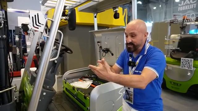 Первый Китайский Вилочный электропогрузчик SHANN сделанный по технологии электромобиля.