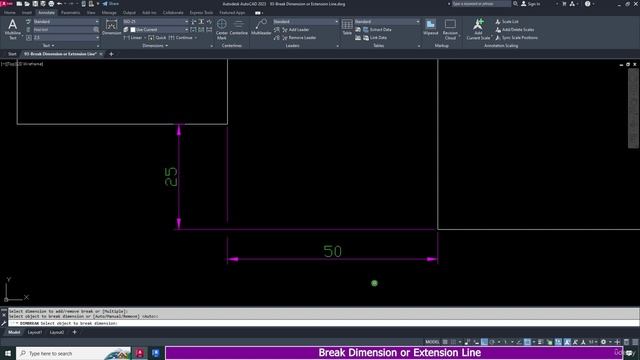 13. Break Dimension or Extension Line