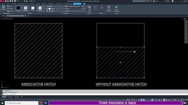 19. Create Associative in Hatch