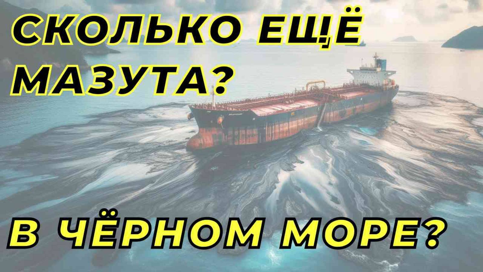 Экологическая катастрофа и разлив мазута, нефти в Черном море после столкновения танкеров.