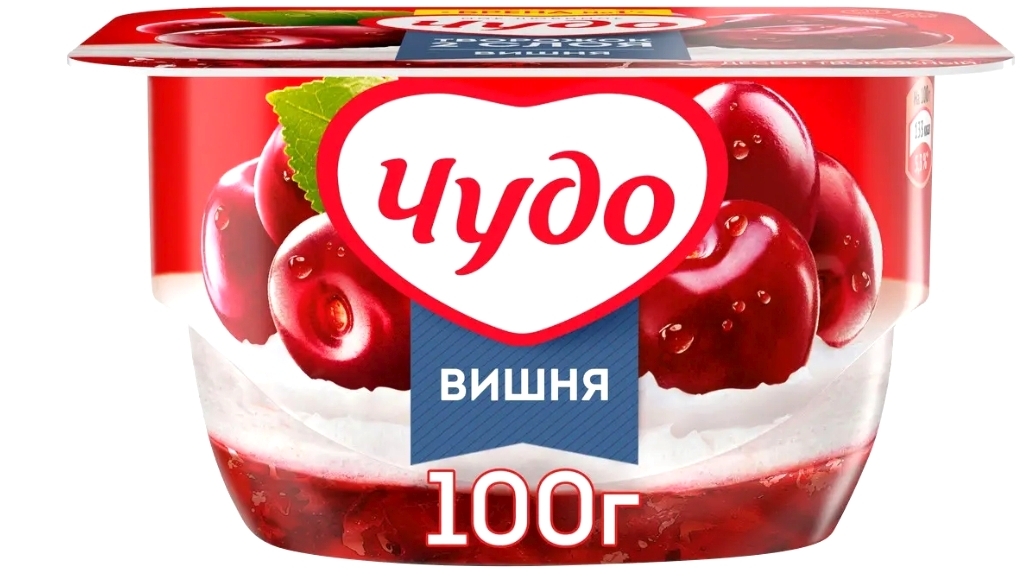 Десерт творожный чудо вишня. #обзор #еда #рек