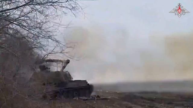 Боевая работа расчета экипажа САУ «Акация» группировки войск «Восток»