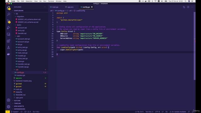 002 Load config from file & environment variables in Go with Viper