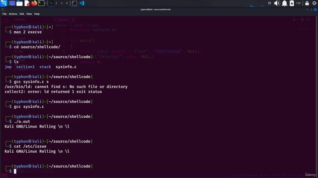 24. Execve Syscall Technique (Gaining Shell) 1. Execve Syscall with C