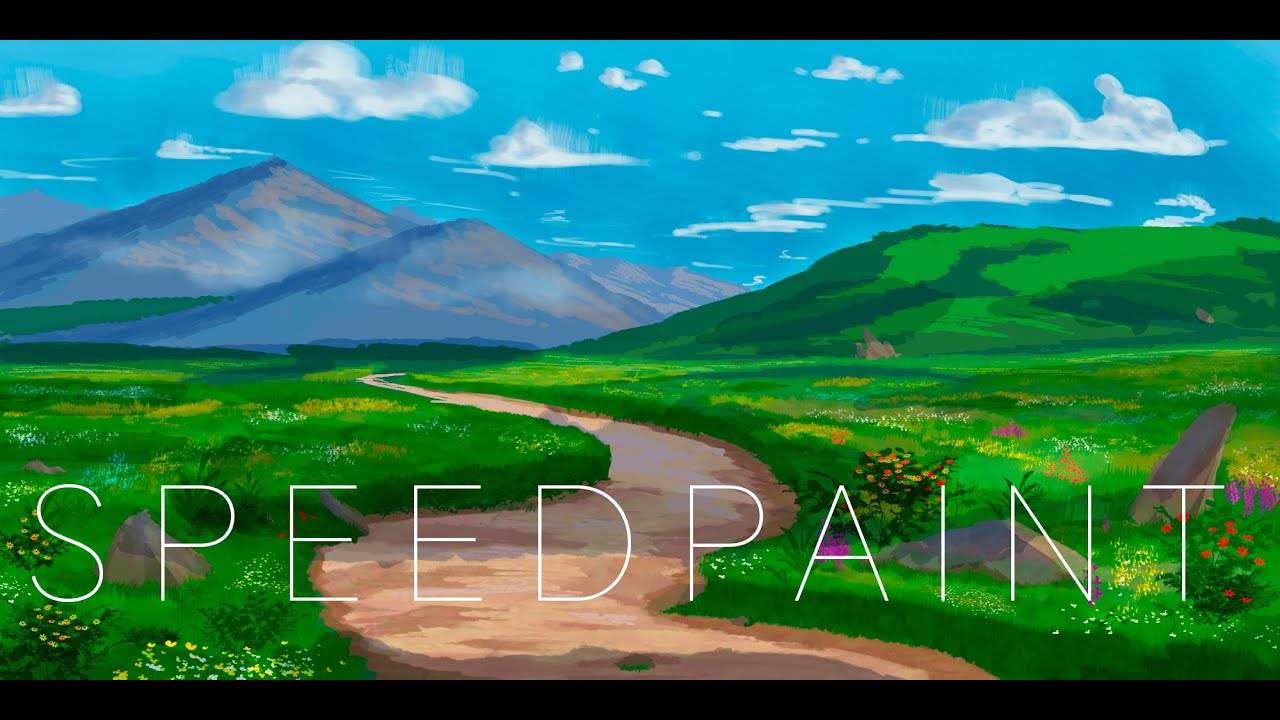 FLOWER FIELD SPEEDART | the result of watching the tutorial