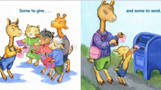 Reading in English "Llama llama Valentines"
