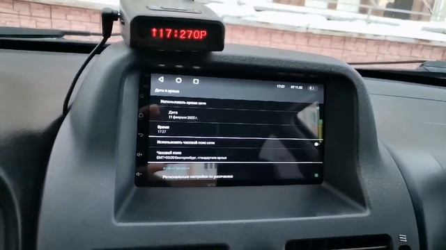 Вариант установки Андройд магнитолы в Almera N16.