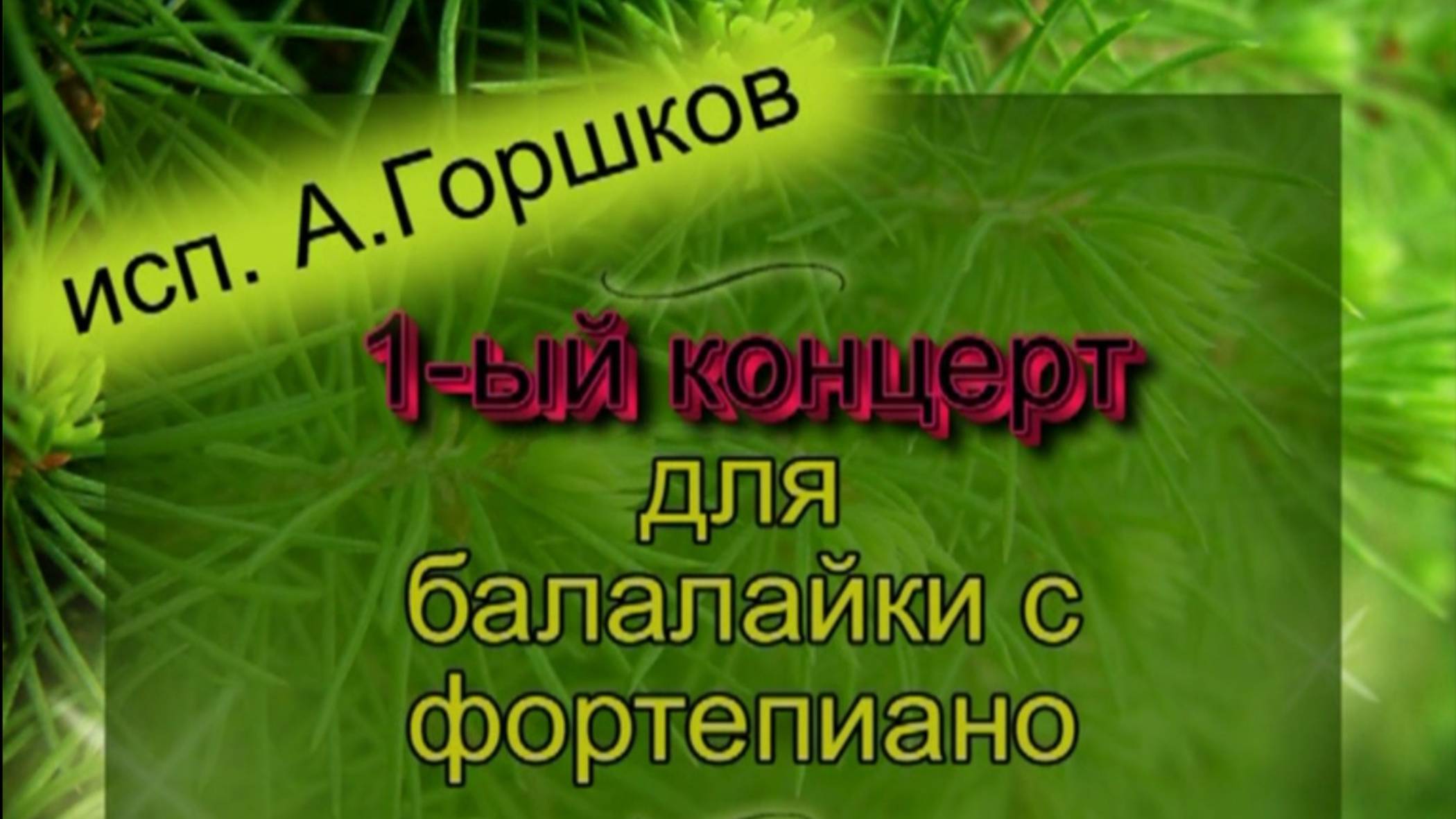 Саша, первый концерт для балалайки с фортепиано, май 2004г