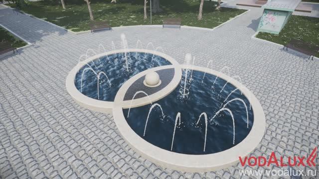 3D визуализация. Проект свадебного фонтана для Чайковского (Пермский край) N144