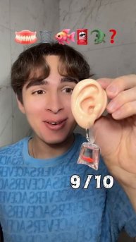 Radmiru is trying unusual earrings! #shorts