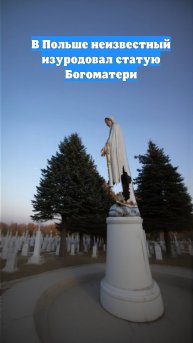 В Польше неизвестный изуродовал статую Богоматери