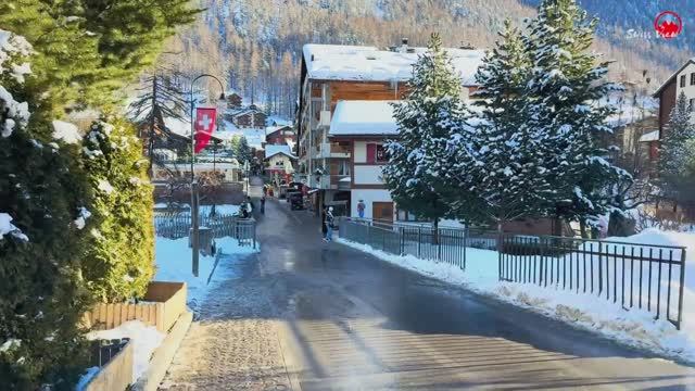 Церматт, Швейцария🇨🇭Зимняя пешеходная экскурсия по швейцарскому городу