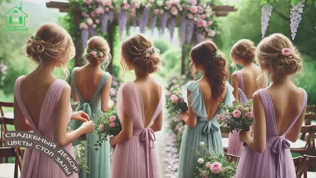 Свадебный декор оформление стола и зала цветами и композициями 💐👰🏻💘 выпуск (57)