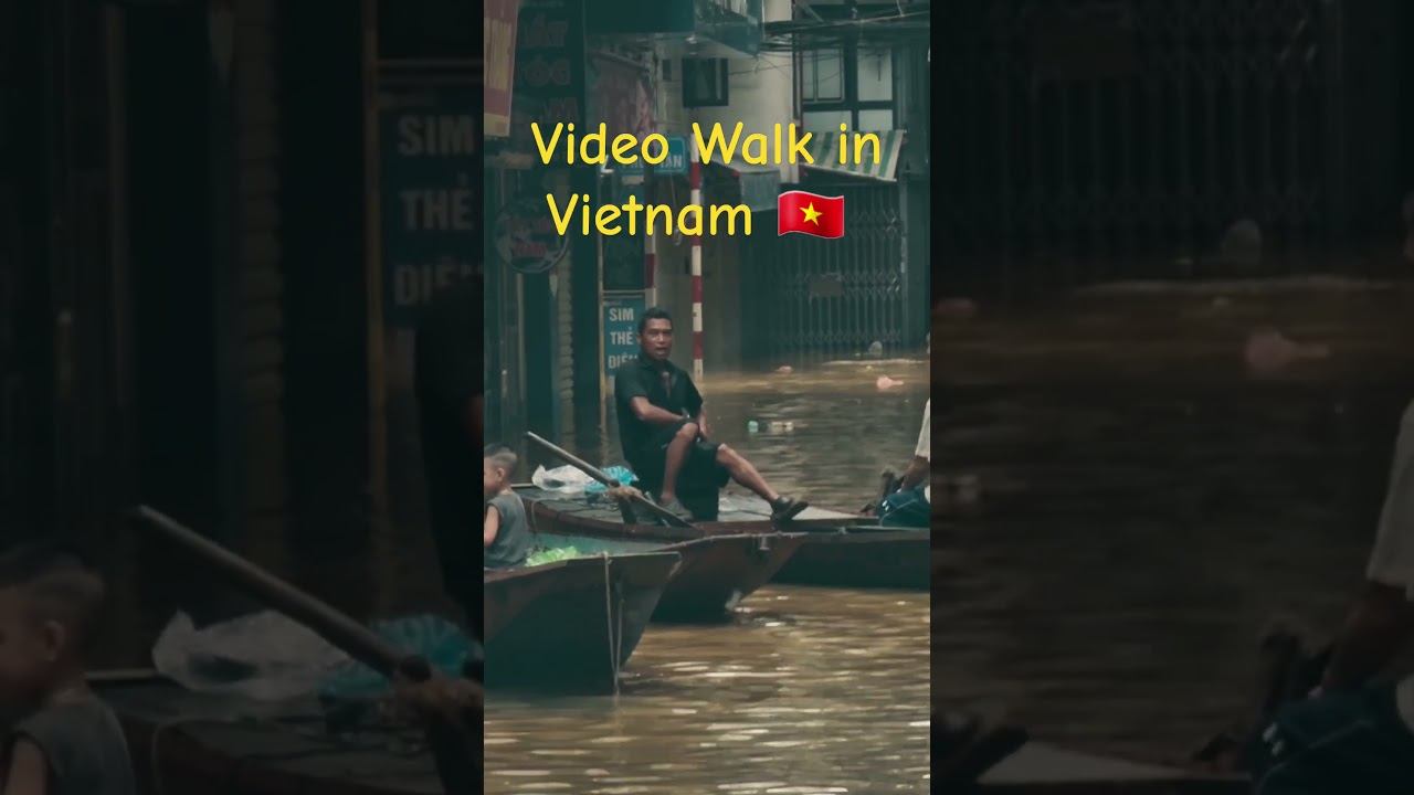 Flood in Hanoi . Aftermath typhoon in Vietnam