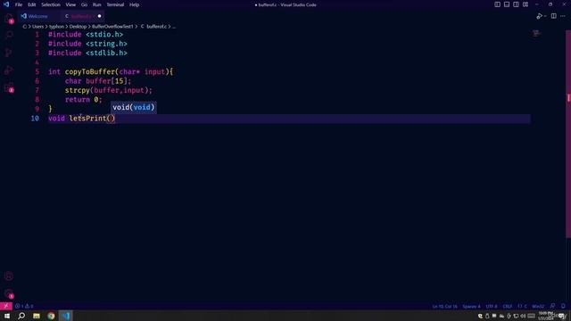 27 Finding and Attacking on Buffer Overflow Vuln 1 Writing and Compiling Hidden Vulnerable Code