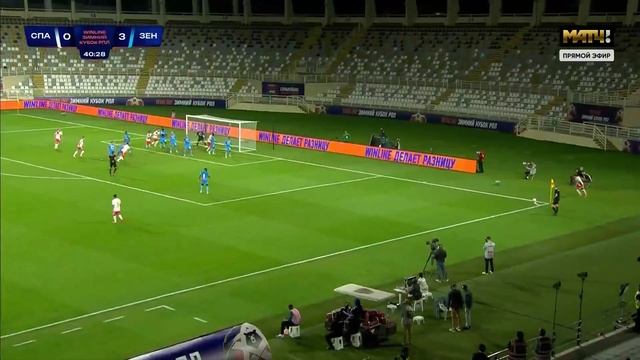 Спартак - Зенит. Голы и лучшие моменты (видео). Winline Зимний Кубок РПЛ. Футбол