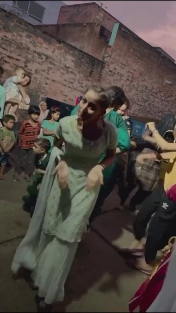 Young Girl's And Auntie's Dance Party