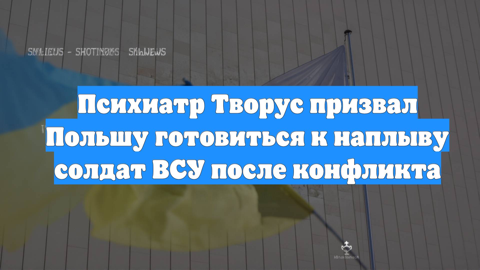Психиатр Творус призвал Польшу готовиться к наплыву солдат ВСУ после конфликта