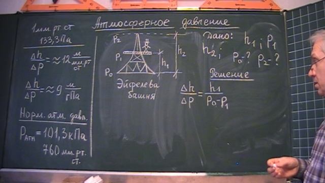 Изменение давления с высотой