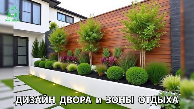 Дизайн двора и зоны отдыха фото частного дома варианты и идеи (96) 🏡🌳🪑