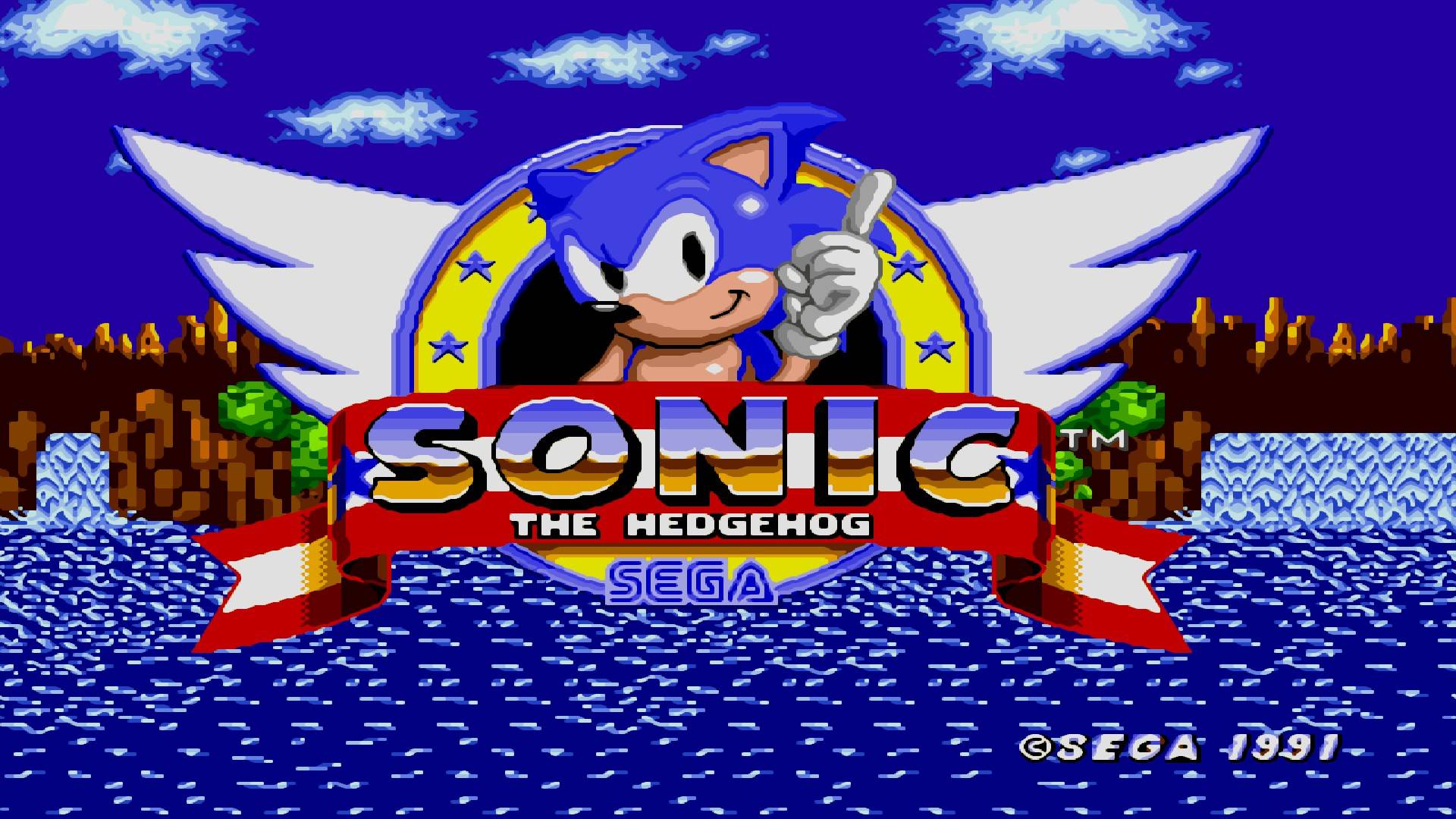 Sonic the Hedgehog. Sega. Полное прохождение. Без комментариев